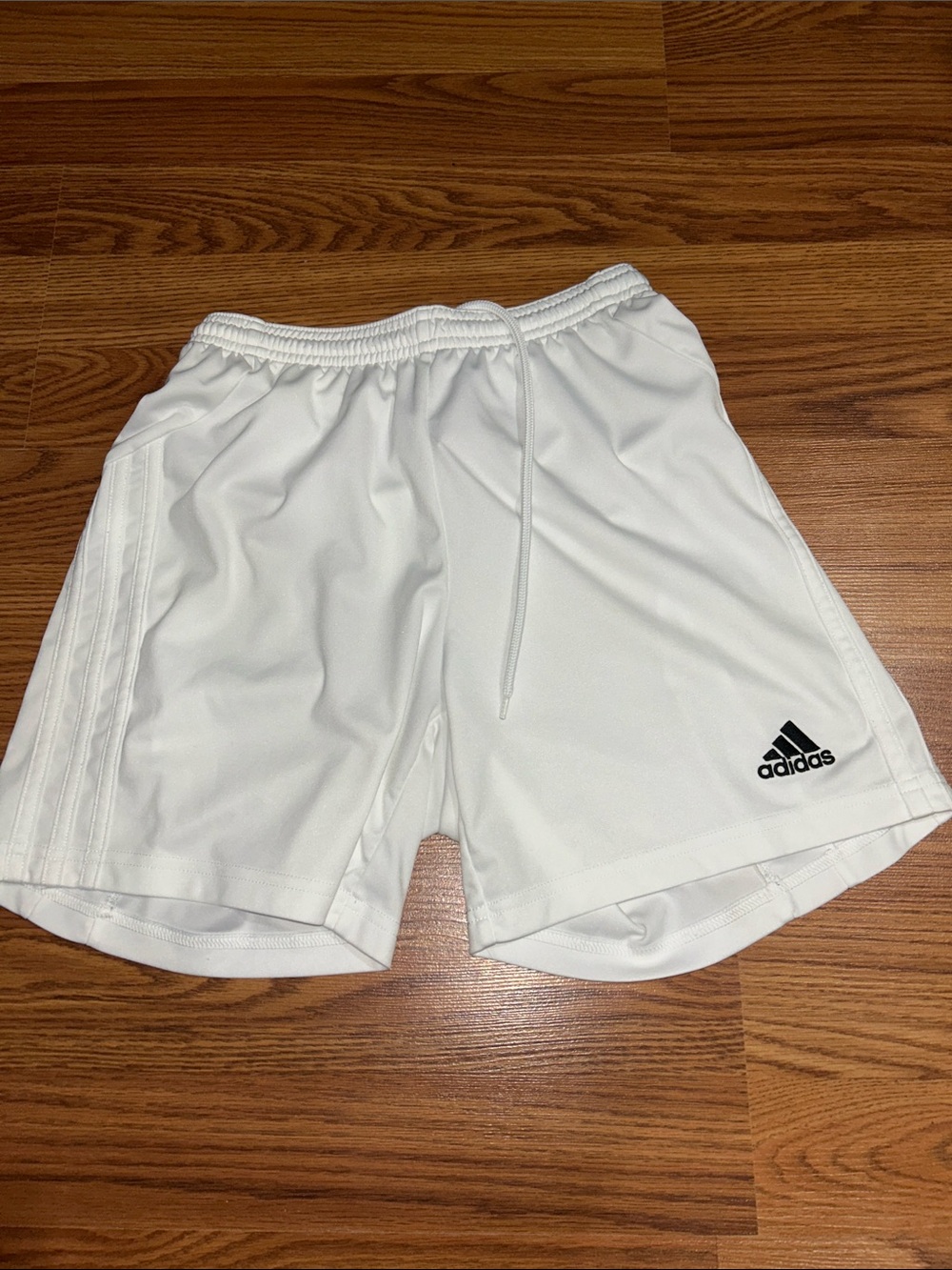 ADIDAD White UNISEX Performance Training Shorts with Drawcord, XS